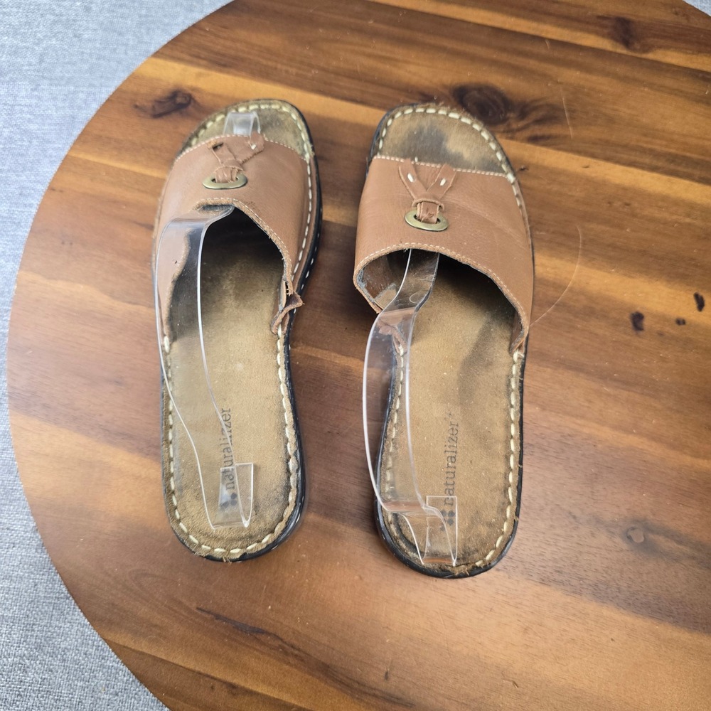 Naturalizer Women's Leather‎ Slide Sandals Callman Size 8.5 M Comfort Casual - Picture 9 of 13